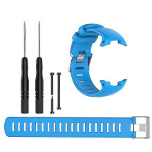 (Sky blue) for SUUNTO-D4 D4i-NOVO Watch Adjustable Silicone Band Strap Wristband Bracelet