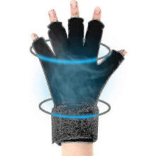 (Black) Reusable Gel Cold Pack: Finger Arthritis Compression Ice Glove for Pain Relief