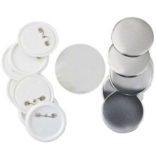 (25mm) 100 Sets Metal Blank Badge Personalized Brooches Cabochon Backpack Clothes Lapel Pin Parts For Button Maker Machine Diy Crafts Materials