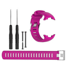 (Rose red) for SUUNTO-D4 D4i-NOVO Watch Adjustable Silicone Band Strap Wristband Bracelet