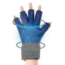(Blue) Reusable Gel Cold Pack: Finger Arthritis Compression Ice Glove for Pain Relief