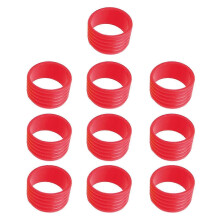 (Red) 10Pcs Tennis Racket Grip Rings Racket Fixed Rings Grip Tape for Tennis Racket Handle Tennis Racket Grip Band Set Yellow