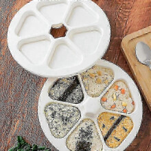 (White) 2025 DIY Sushi Mold Lunch Triangle Rice Ball Lunch Box Onion Rice Ball Food Press Triangle Sushi Making Mold Sushi Set Kitchen Tools