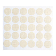 (Beige cloth pattern) Pack of 30 Self Adhesive Screw Hole Covers Vibranting Color Waterproof PVC Stickers for Concealing Furniture Holes warm white