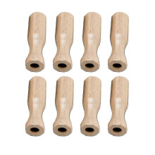 (wood color) 8x Soccer Table Handles Part For Standard Foosball Tables Wooden Lightweight Black