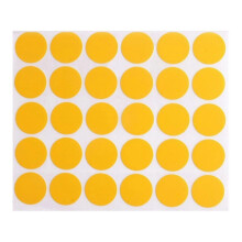 (bright yellow) Pack of 30 Self Adhesive Screw Hole Covers Vibranting Color Waterproof PVC Stickers for Concealing Furniture Holes warm white