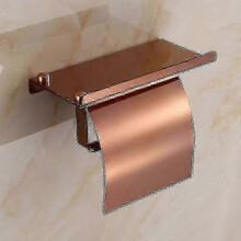 (rose gold) Stainless Steel Toilet Paper Holder for Bathroom Wall Mounted Tissue Dispenser