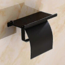 (black) Stainless Steel Toilet Paper Holder for Bathroom Wall Mounted Tissue Dispenser
