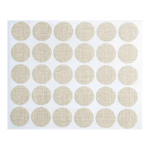 (Light gray cloth pat) Pack of 30 Self Adhesive Screw Hole Covers Vibranting Color Waterproof PVC Stickers for Concealing Furniture Holes warm white
