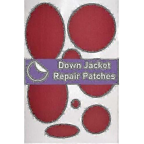 (Red Wine) Self-Adhesive Pre-Cut Down Jacket Repair Patches, Soft Waterproof