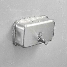 (Silver) Wall Mount 1000ml Stainless Steel Hand Soap Dispenser