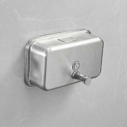 (Silver) Wall Mount 1000ml Stainless Steel Hand Soap Dispenser