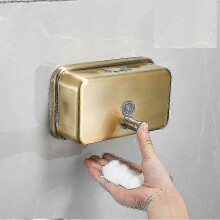 (Bronze) Wall Mount 1000ml Stainless Steel Hand Soap Dispenser