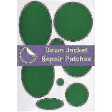 (Green) Self-Adhesive Pre-Cut Down Jacket Repair Patches, Soft Waterproof