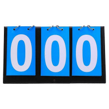(3 Digit Blue Scoreboard) Portable 3/4 Digit Flip Sport Scoreboard Tabletop Score Keeper for Basketball Competition