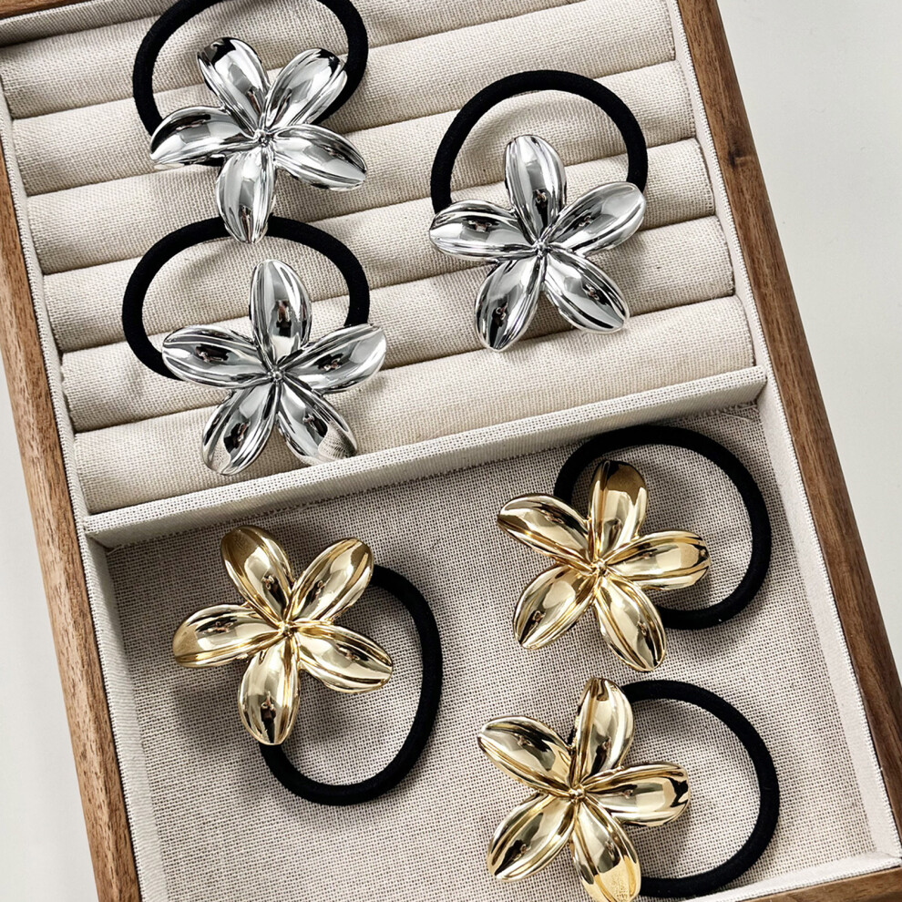 Dachuang Beauty 6Pcs Floral Hair Ties & Comb Set