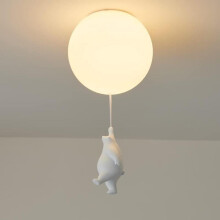 Polar bear pendant light for children, 15cm, decorative ceiling light for a boy or girl's bedroom