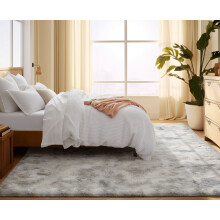 (200x290) Silver Shaggy Rugs For Living Room Soft Carpet Mat
