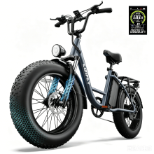 Electric Bike 1500W 48V 15.6Ah 20 *4.0" fat tire City E-Bike Step-through Grey