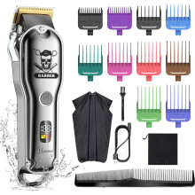 Hatteker Haarschneide-Kit Pro Haarschneidemaschinen für Männer Professionelle Friseurschneidemaschinen IPX7 Wasserdichtes Akku