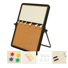Desktop-Pinnwand aus Holz, Kork-Pinnwand,-Kork-Whiteboard-Split