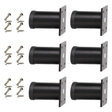 6er-Pack moderne Aluminium-Bettrahmenerhöhungen,-Schwarz