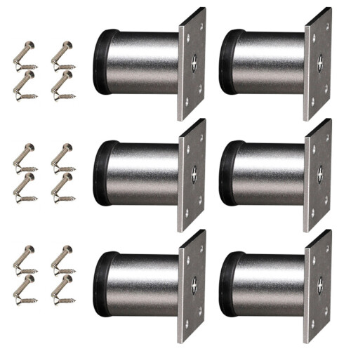 6 Stück Aluminiumlegierungen, verstellbare Möbelfüße,-Silber