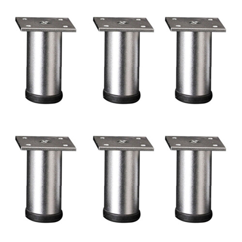 6 Stück verstellbare Betterhöhungen mit rutschfester-Silber