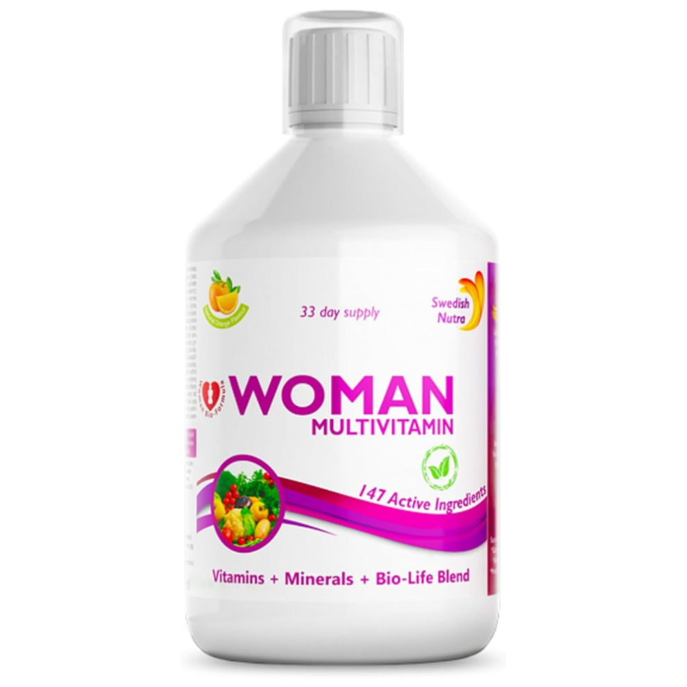 Swedish Nutra Orange WomenâS Multivitamin Liquid 500Ml