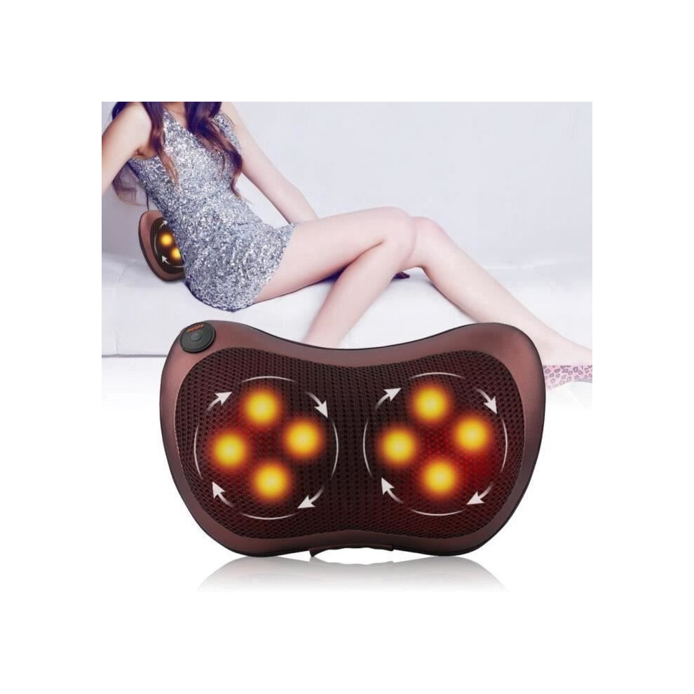 Aihontai Shiatsu Massage Cushion With Heating Function For Back, Neck, Cervical Spine, Shoulders, Abdomen, Stomach, And Legs