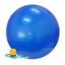 Gymnastikball für Pilates, Yoga und Rückentraining mit Pumpe – Blau, Durchmesser 65 cm, Größe S