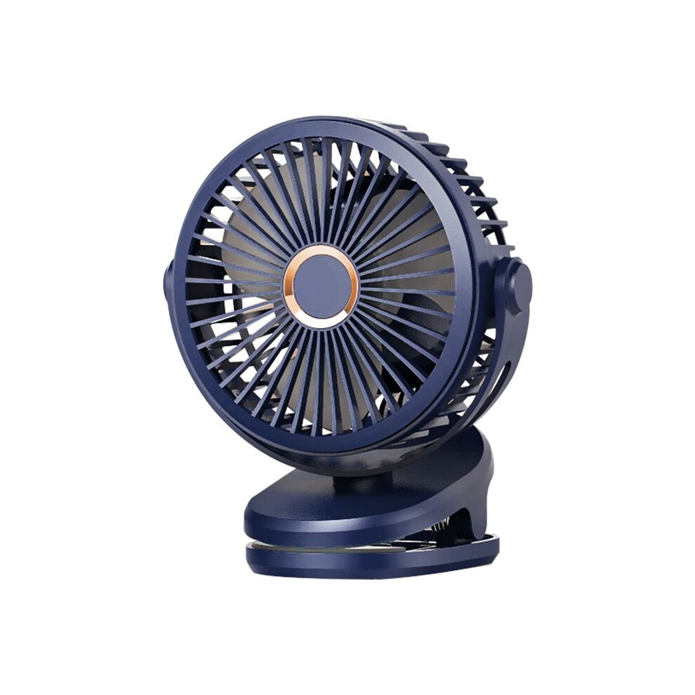 Multifunctional Clip-On Desk Fan, Usb Powered, Portable, With Battery, For Car, Camping, Rechargeable. Blue 9301941291603