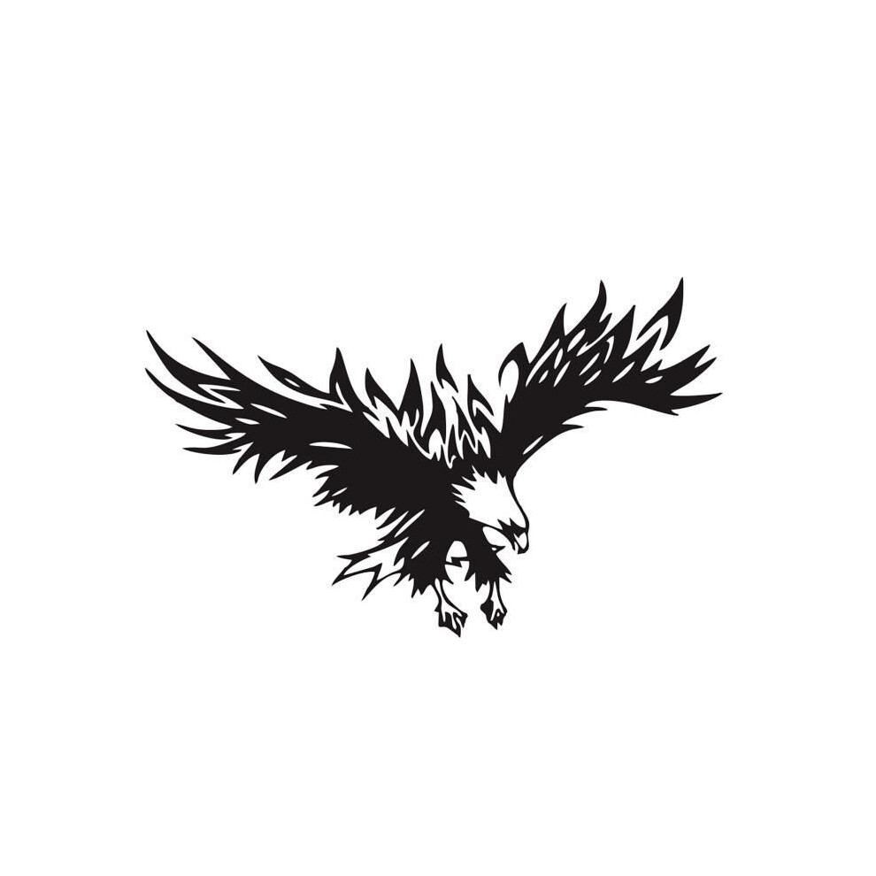 Dilwe Car Sticker Eagles Decal Eagles Diy Styling Decorative Eagle Graphic Motorcycle Sticker Stripe White/Black 9301941290835