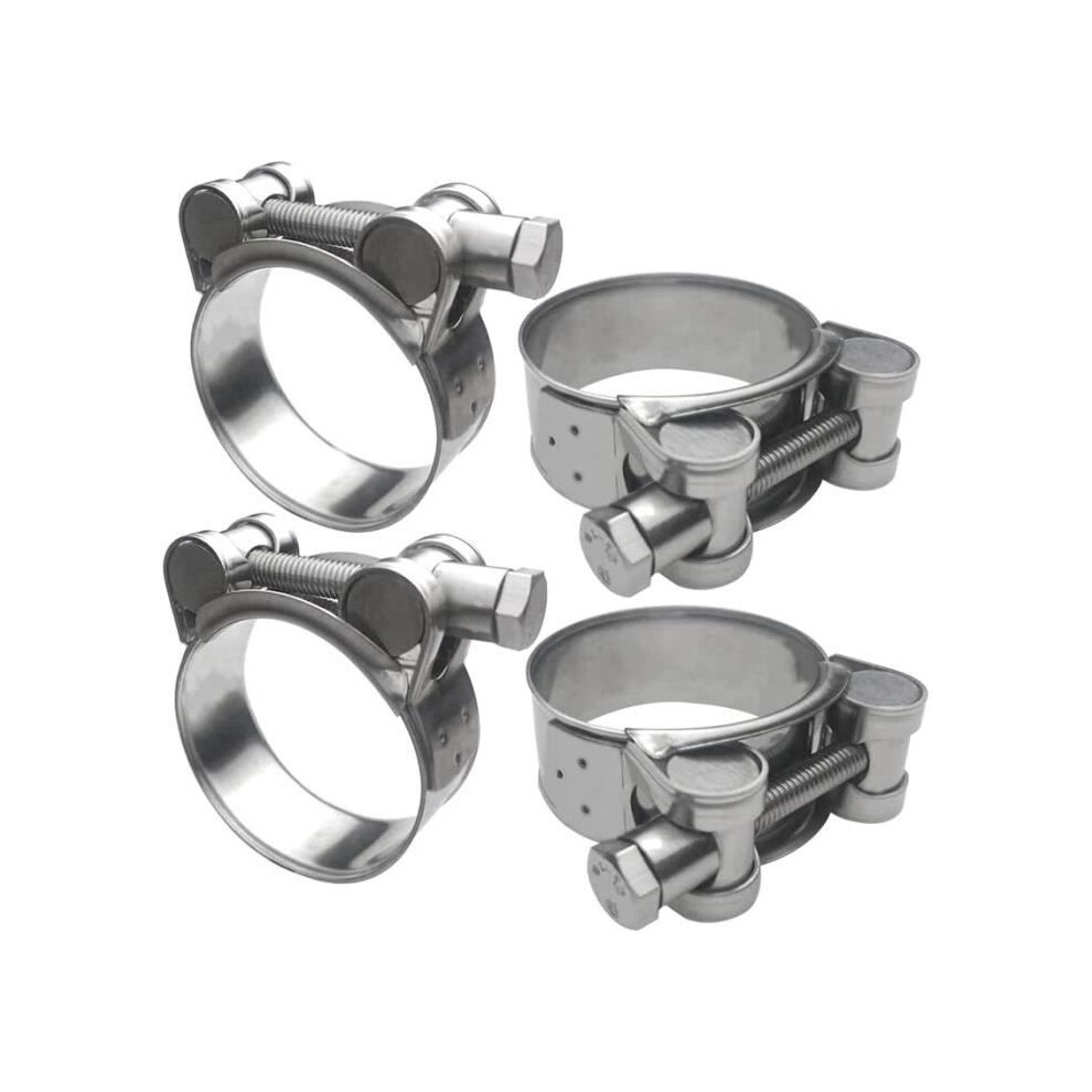 Folaya 4-Piece 304 Stainless Steel Hose Clamps, Adjustable 44-47Mm Hose Clamps For Construction Trucks 9301941295878