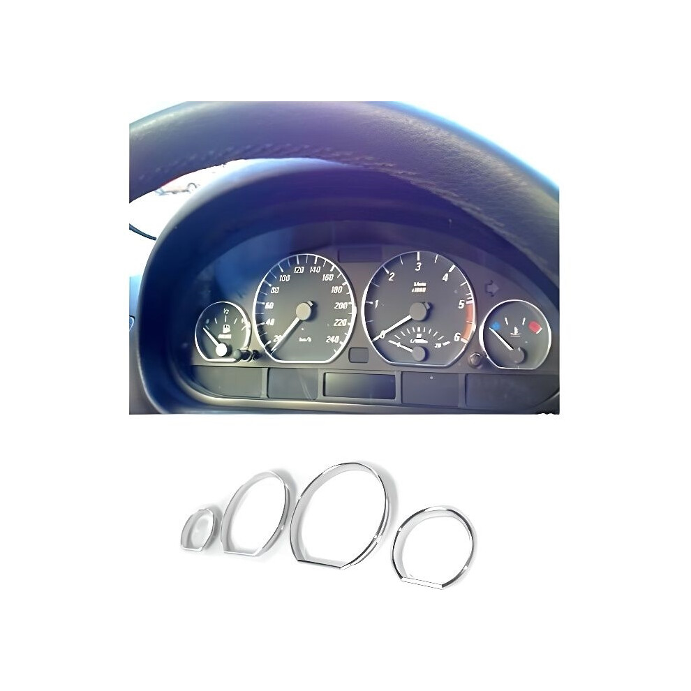 Chrome Speedometer Bevels For Bmw 3 Series E46 Sedan Convertible & Coupe 9301941299012