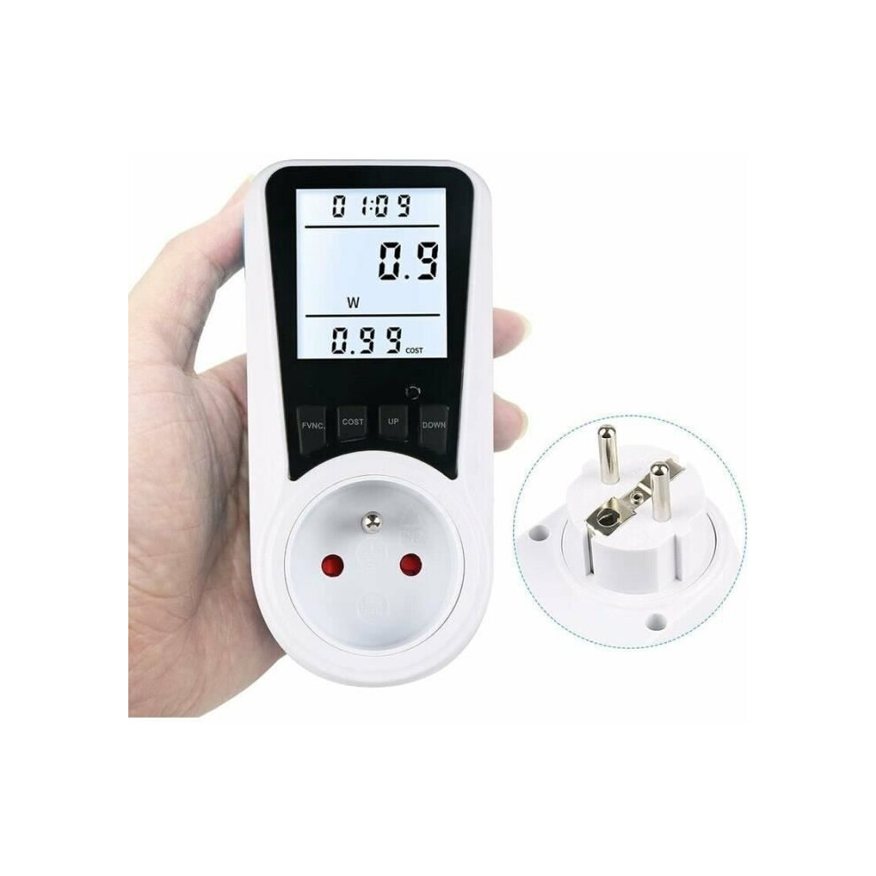Wattmeter Plug, Ac 230V Energy Meter, Energy Consumption Meter, Electricity Usage Monitor Plug 9301941298350