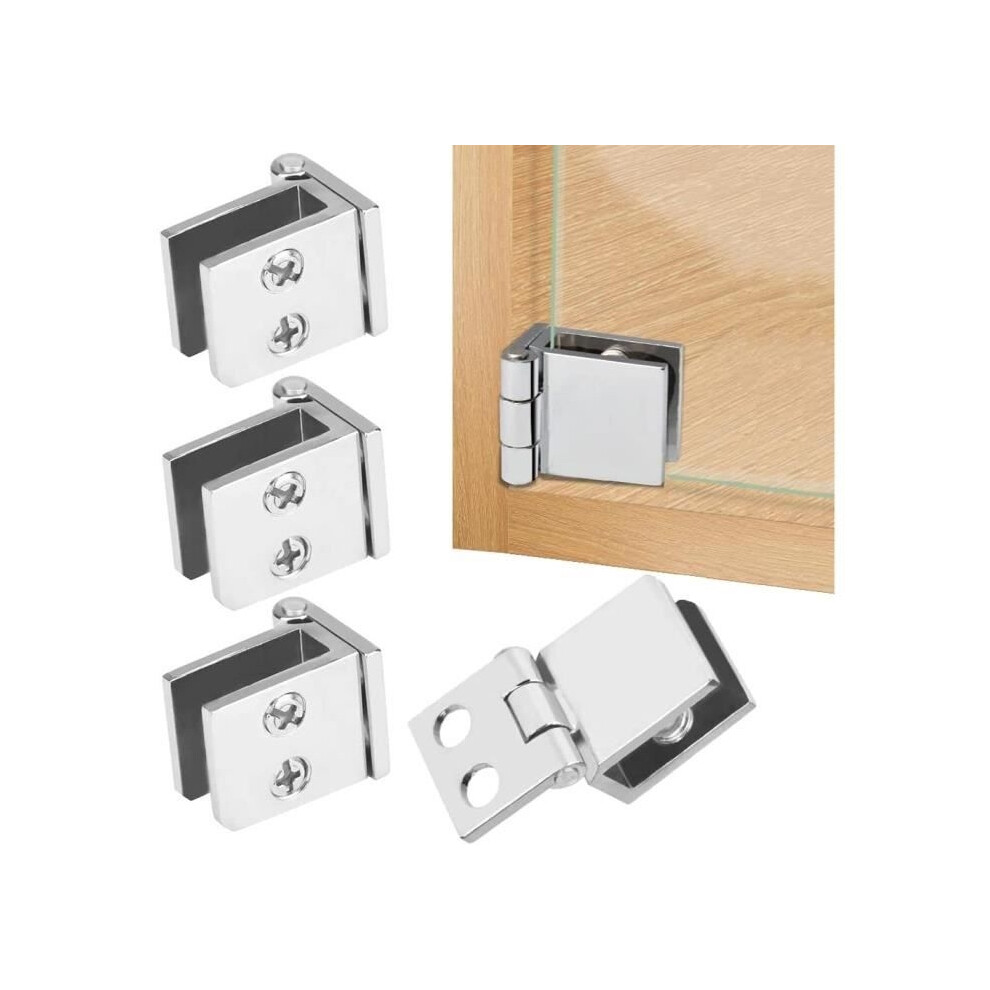 4 Pcs Rustproof Zinc Alloy Door Hinges, 5-8Mm Thick, For Glass Doors, Cabinets, Cupboards 9301941298138
