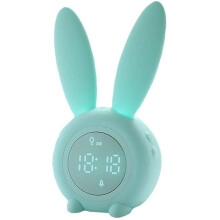 Walaka Kinderwecker mit Beleuchtung, niedliches Hasenmotiv, kreative Nachttischlampe mit Schlummerfunktion, Nachtlicht, Chrono624