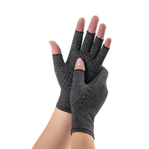 Fingerlose Kompressionshandschuhe - 1 Paar Grey L