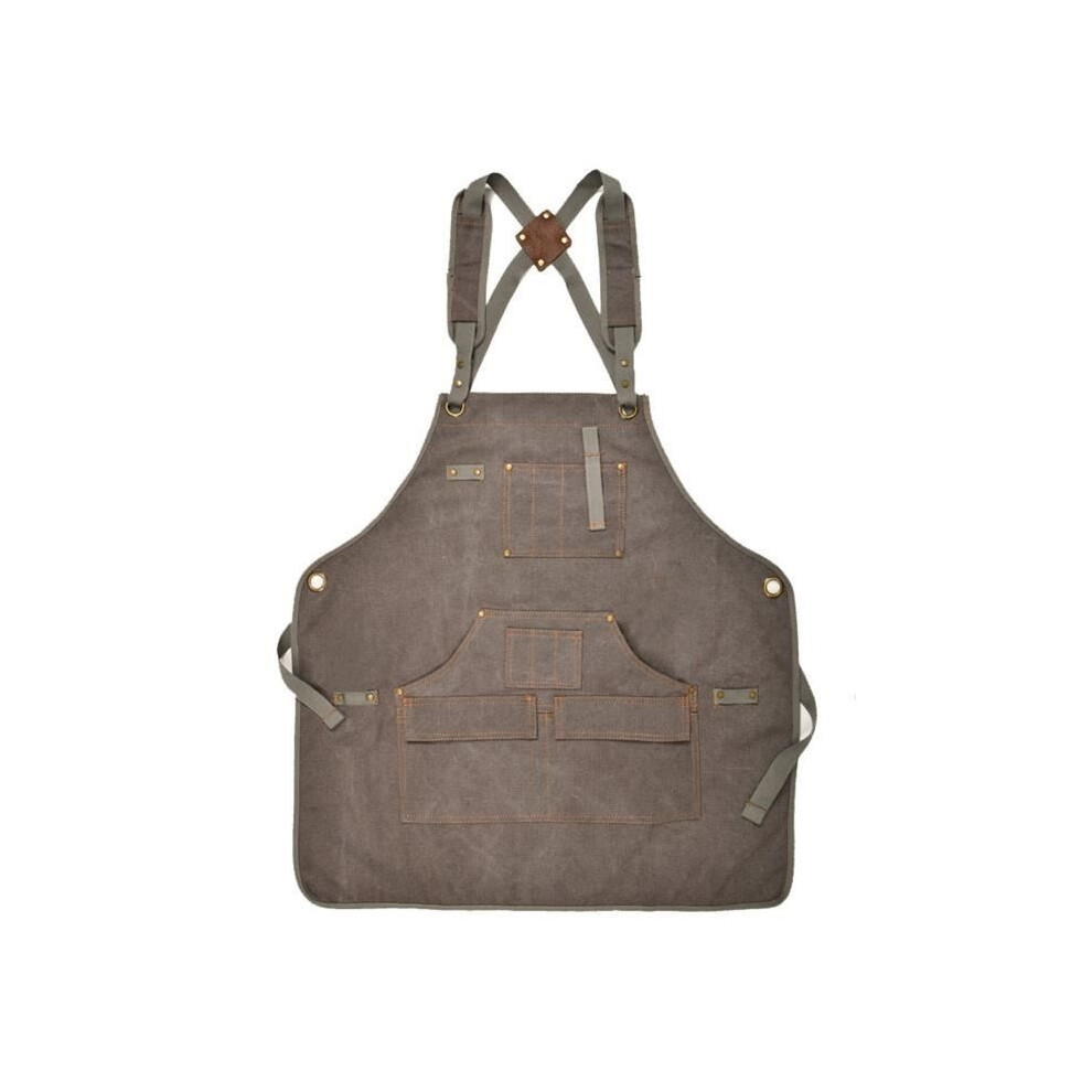 Woodworking Apron, Heavy Duty Waxed Canvas Work Apron With 9 Pockets, Adjustable Strap Aprons For Women And Men 9301941308950