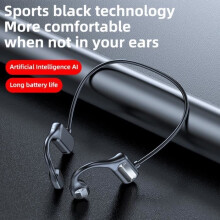 Wireless Bone Conduction Headphones with Bluetooth, Bluetooth 5.2 Sport Earphones, Black