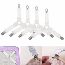 4x Verstellbarer dreieckiger Clip Matratzenbezug Bettlaken Gummispanner