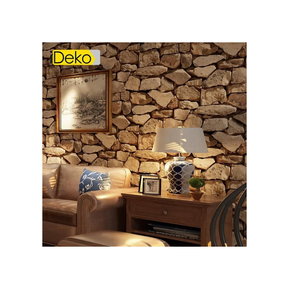 Ideko Wallpaper Trompe L'oeil Antique Brick Effect 10 Meters* 0.53 Meters 9301941311271