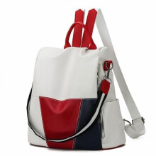 Eleganter, großer Rucksack aus PU-Leder für Damen, trendiger Diebstahlschutz-Rucksack für Freizeit, Schultertasche für Reisen und Studium