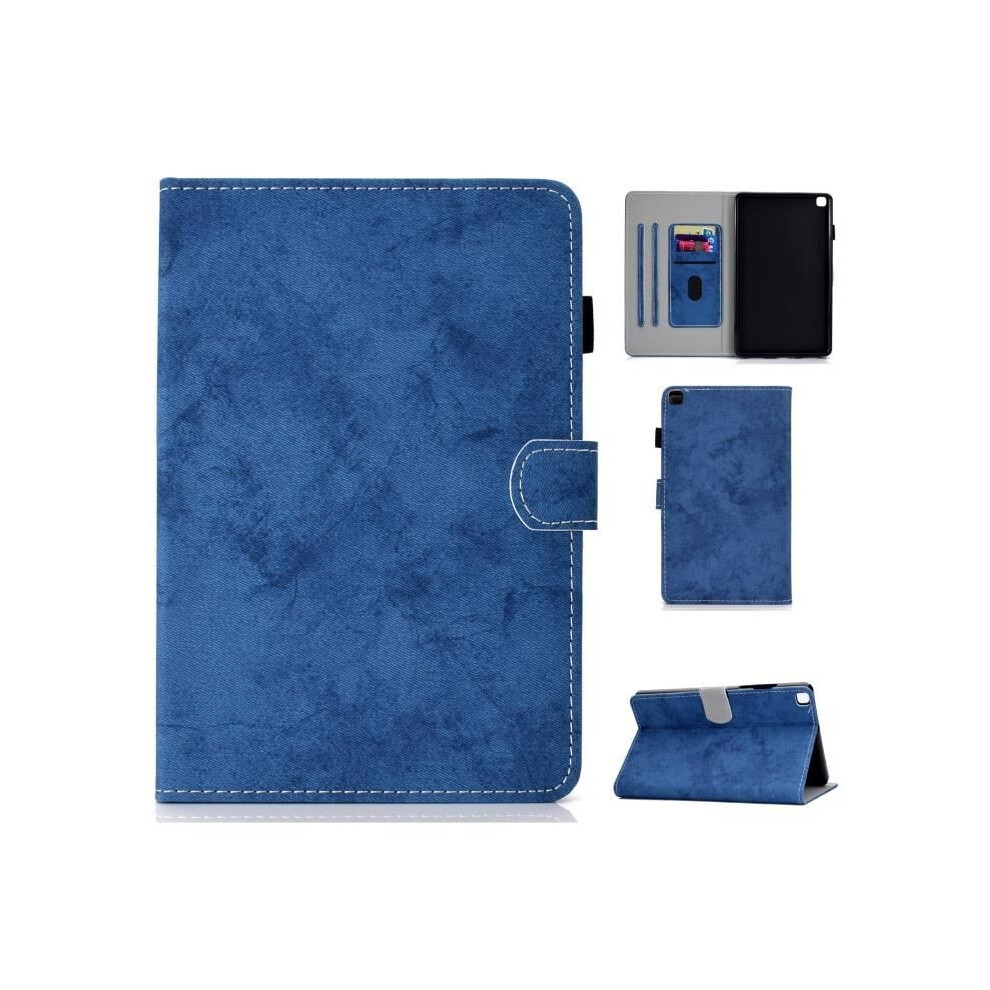 Samsung Galaxy Tab A 8.0 (2019) Sm-T290/T295 Pu Leather Case With Shockproof Protection, Stand Function, And Pouch, Blue 9301941302842