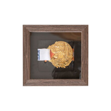 Handgefertigter Timber Award-Ausstellungsstand. Enthält-kafei 1