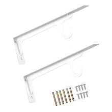 2-teiliger, verstärkter Wandhaken in Industriequalität-40cm weiß