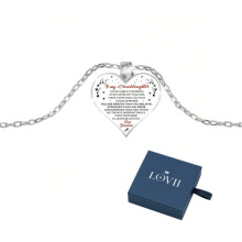 To My Granddaughter Heart Pendant Necklace Jewellery with Gift Box