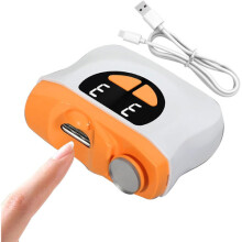 2-in-1 Electric Nail Clipper with LED Light 3-Speed Rechargeable