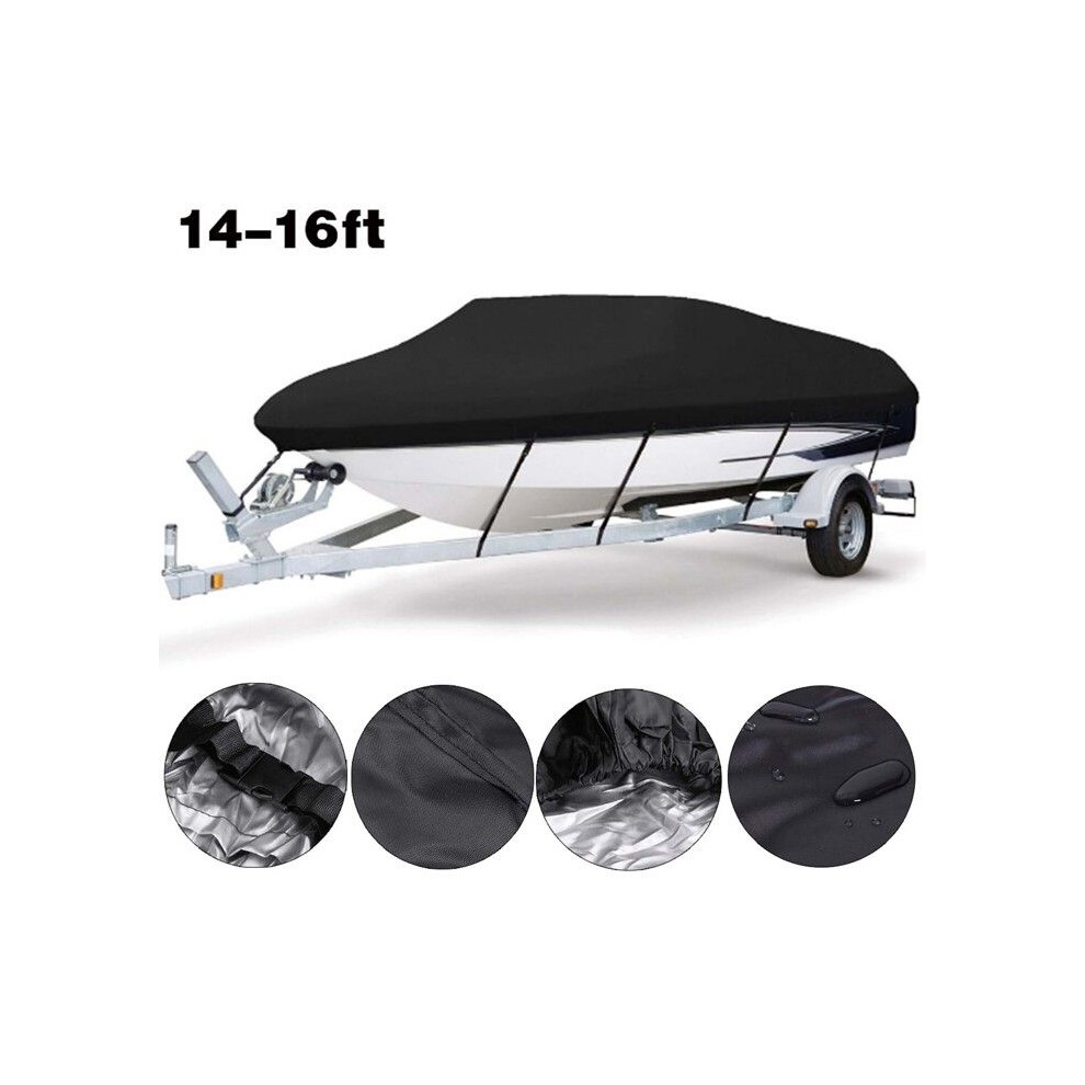 V-Shaped Boat Dust Cover, 14-16Ft (530*290Cm), Waterproof Boat Cover Made Of 210D Oxford Fabric 9301941315682